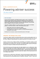 Powering adviser success – The value of advice